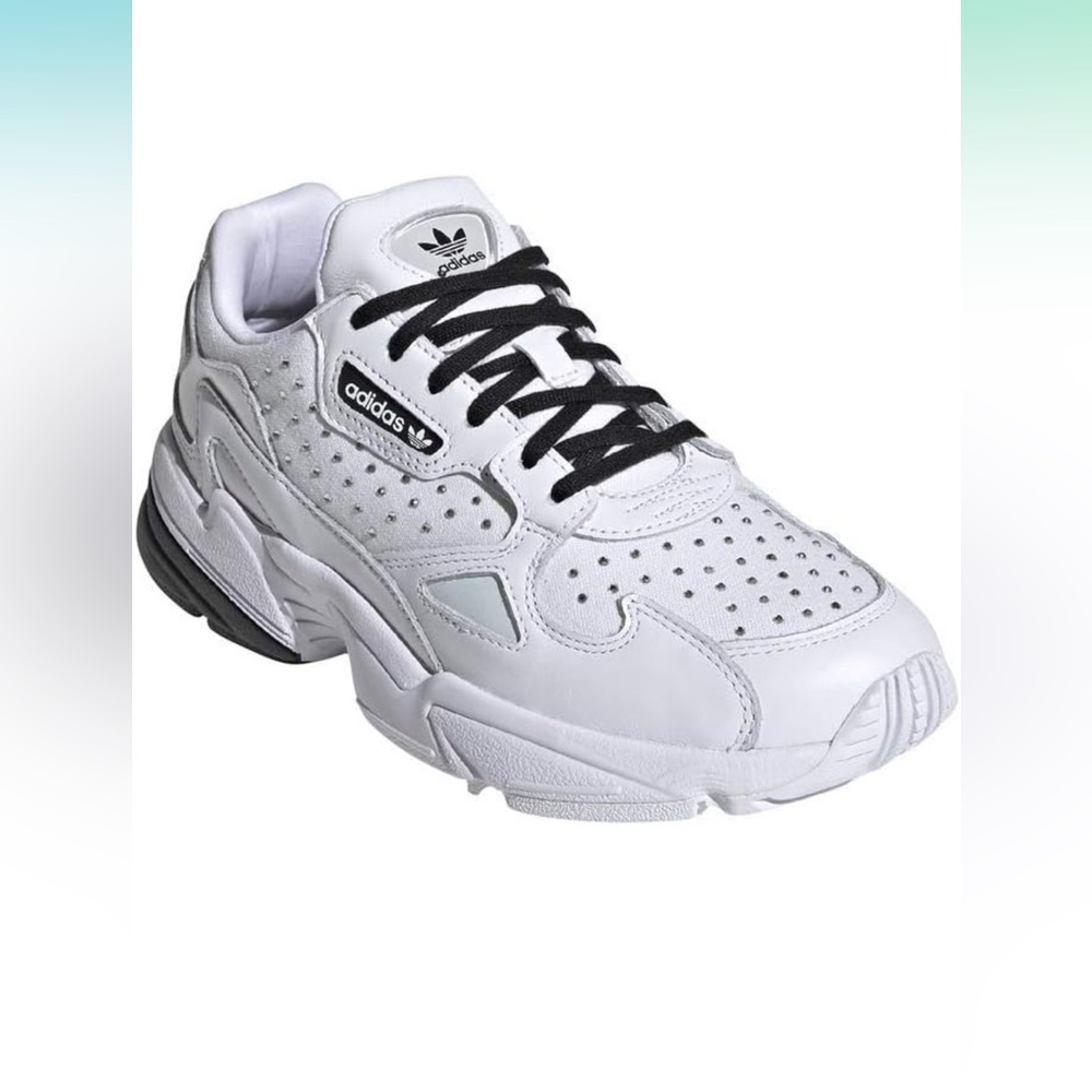Adidas White  bling Sneakers